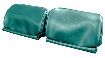 67 GM A-BODY BUCKET SEAT 'NON-ORIGINAL' HEADREST COVERS - LIGHT TURQUOISE