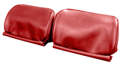 66-67 GM A-BODY BUCKET SEAT 'NON-ORIGINAL' HEADREST COVERS - RED