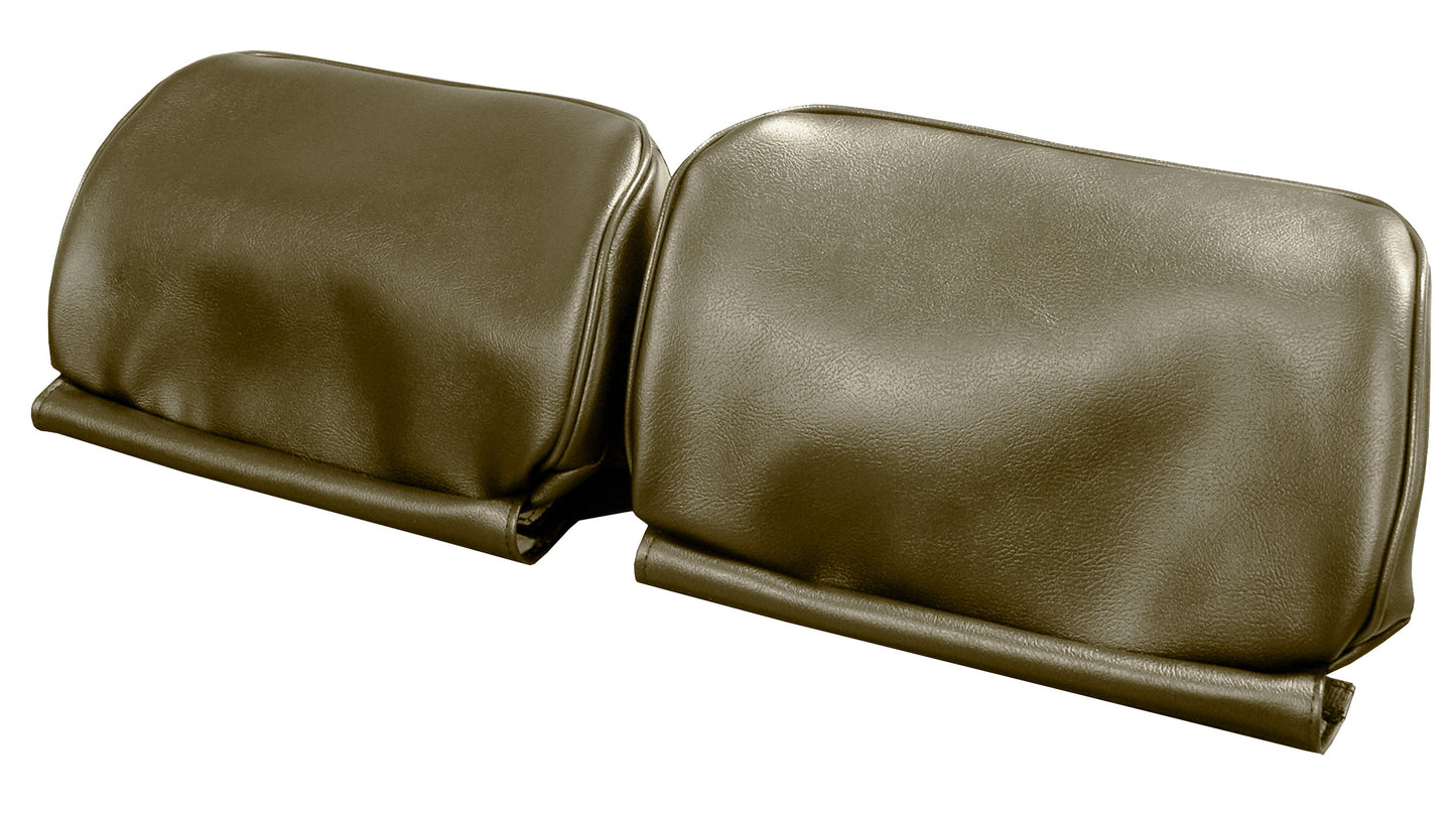 66 GM A-BODY BUCKET SEAT 'NON-ORIGINAL' HEADREST COVERS - BRONZE