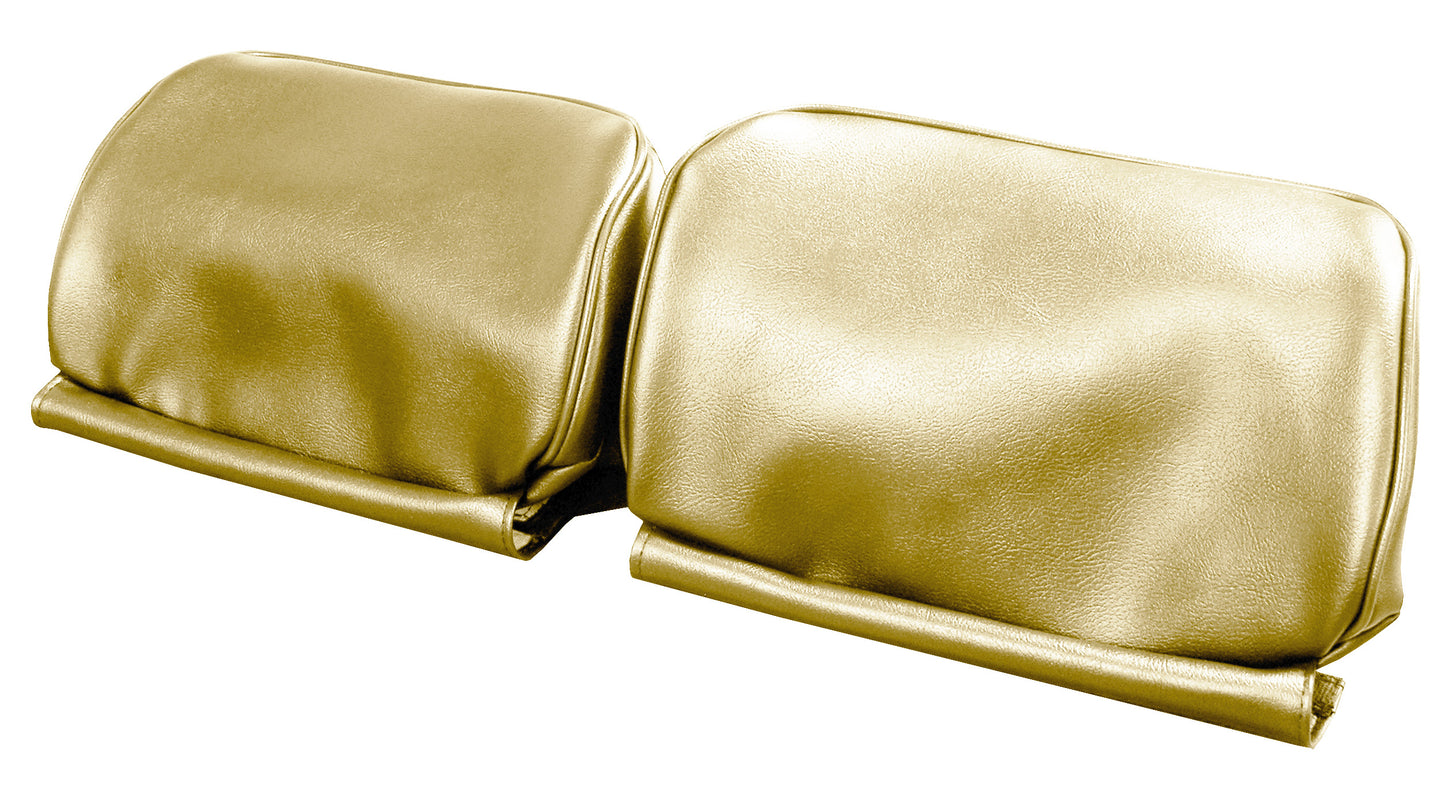 67 GM A-BODY BUCKET SEAT 'NON-ORIGINAL' HEADREST COVERS - PEARL YELLOW