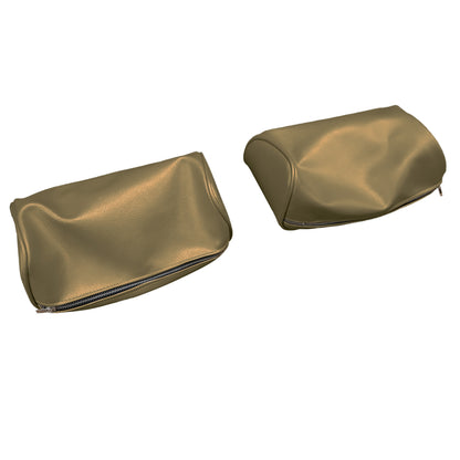 67 GM A-BODY BENCH SEAT 'ZIPPERED' HEADREST COVERS - GOLD