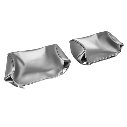 68 CHRYSLER/DODGE/PLYMOUTH A, B & C-BODY BENCH SEAT HEADREST COVERS (COLOGNE GRAIN) - SILVER