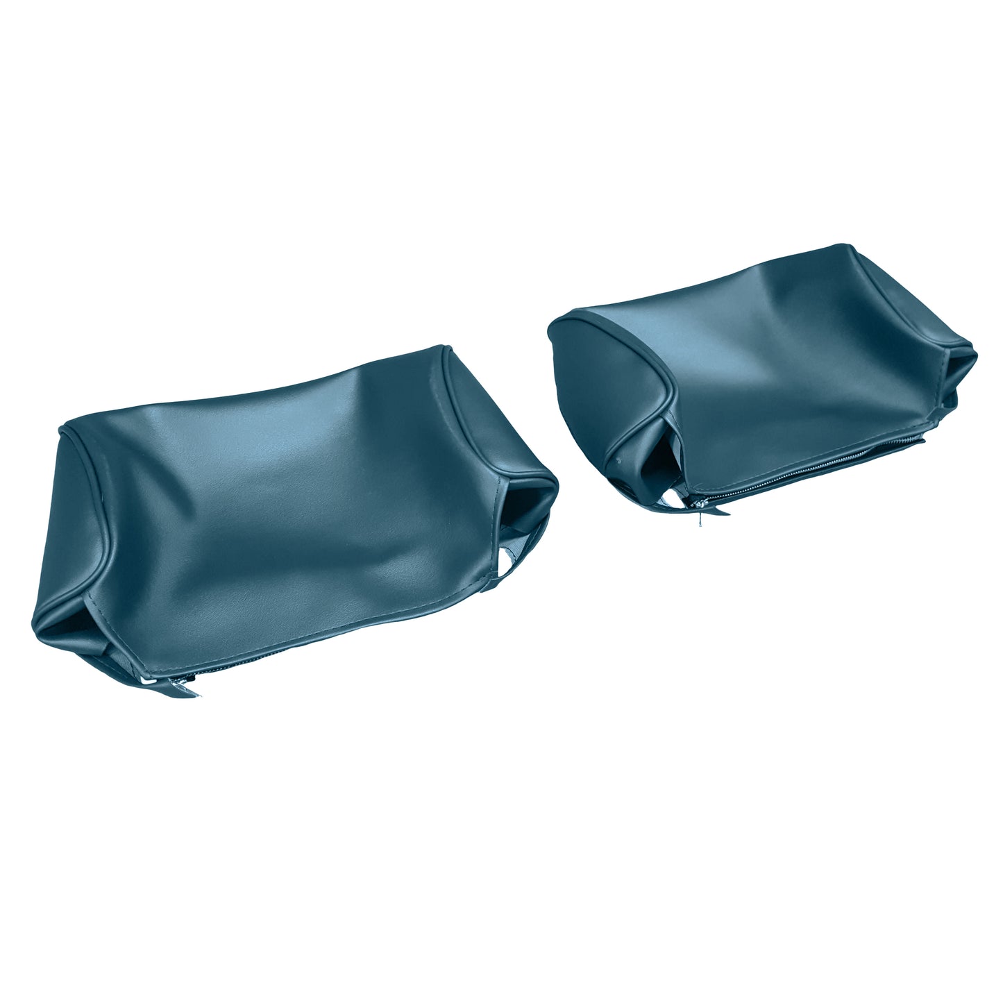 68 CHRYSLER/DODGE/PLYMOUTH A, B & C-BODY BENCH SEAT HEADREST COVERS (COLOGNE GRAIN) - DARK BLUE