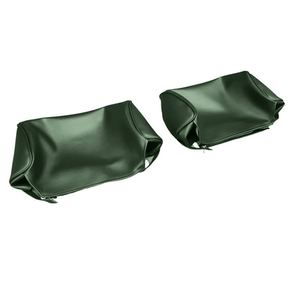 68 CHRYSLER/DODGE/PLYMOUTH A, B & C-BODY BENCH SEAT HEADREST COVERS (COLOGNE GRAIN) - DARK GREEN