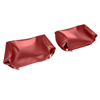 68 CHRYSLER/DODGE/PLYMOUTH A, B & C-BODY BENCH SEAT HEADREST COVERS (COLOGNE GRAIN) - RED