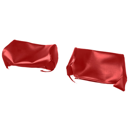 69 DODGE/PLYMOUTH A & B-BODY BENCH SEAT HEADREST COVERS (COACHMAN GRAIN) - RED