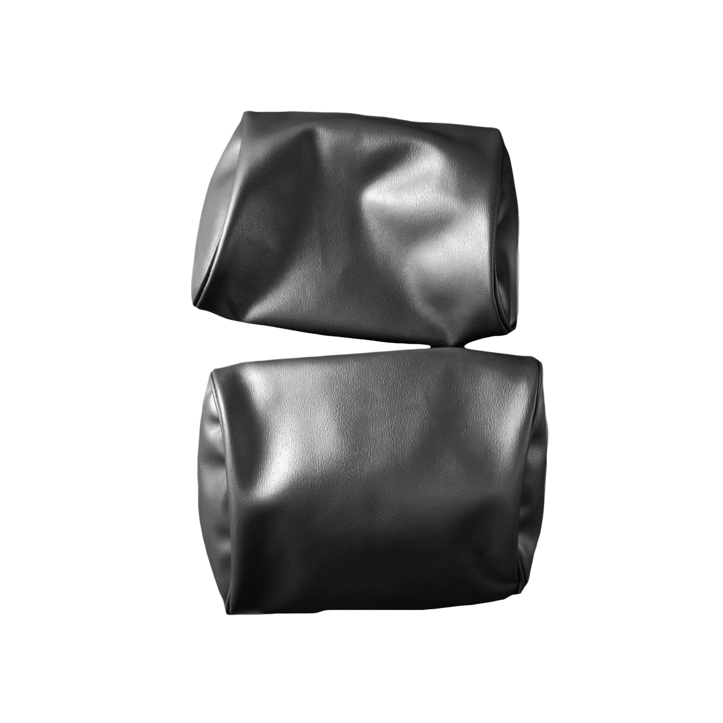 69 GM A-BODY BENCH SEAT HEADREST COVERS - BLACK