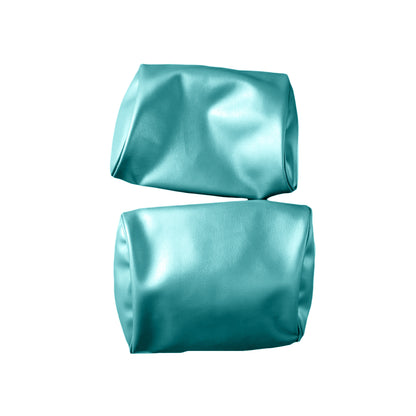 69 GM A-BODY BENCH SEAT HEADREST COVERS - SRM TURQUOISE