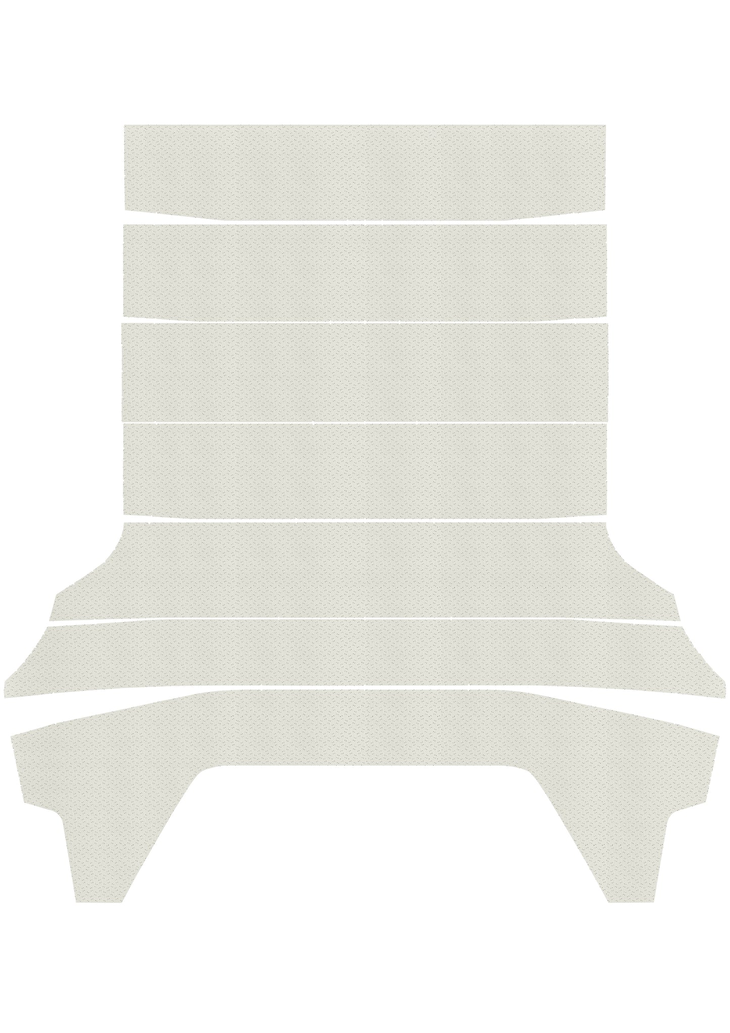 63 DART GT HARDTOP HEADLINER (WEYMOUTH PERFORATED) - WHITE
