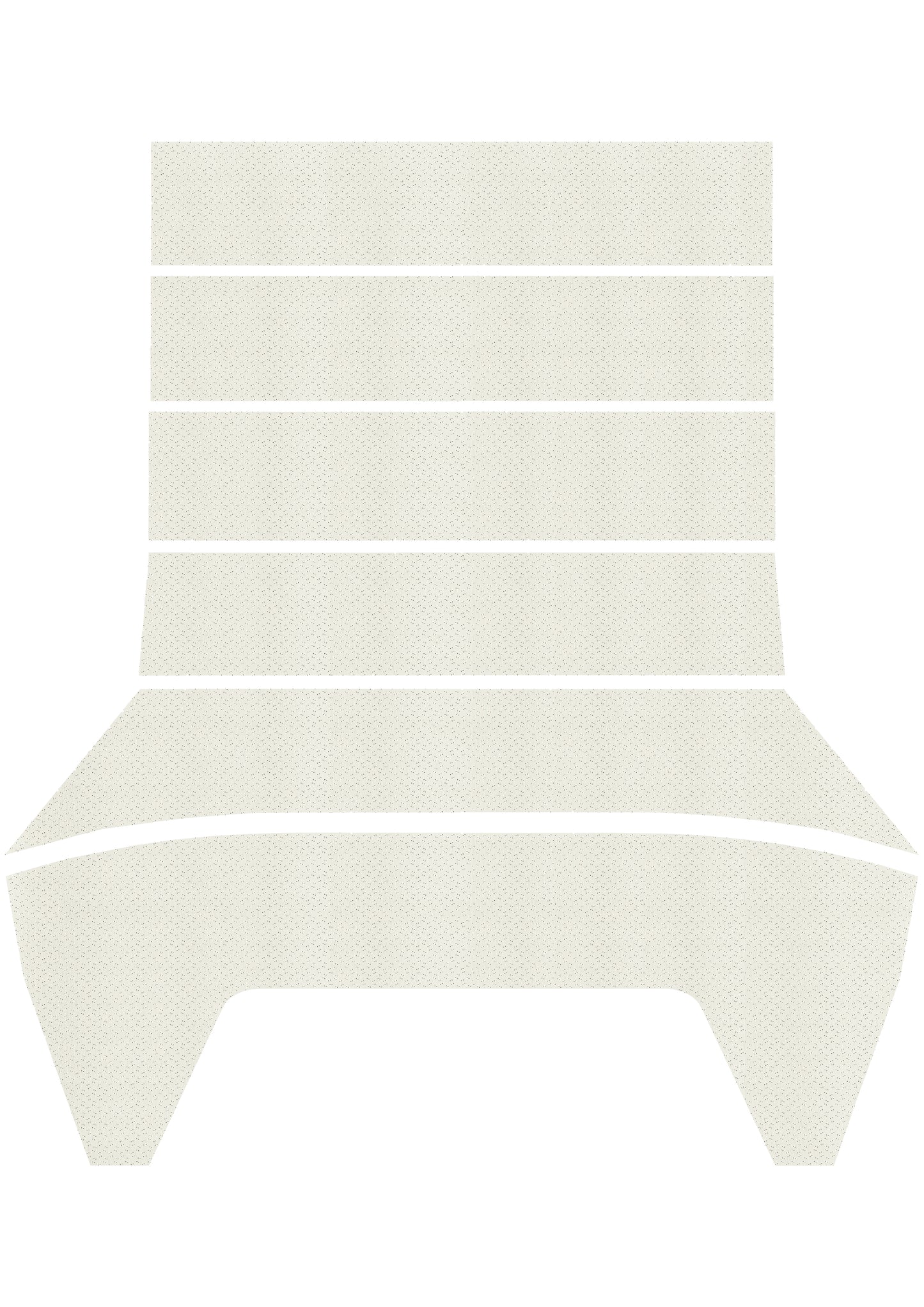 64 VALIANT SIGNET HARDTOP HEADLINER (WEYMOUTH PERFORATED) - WHITE
