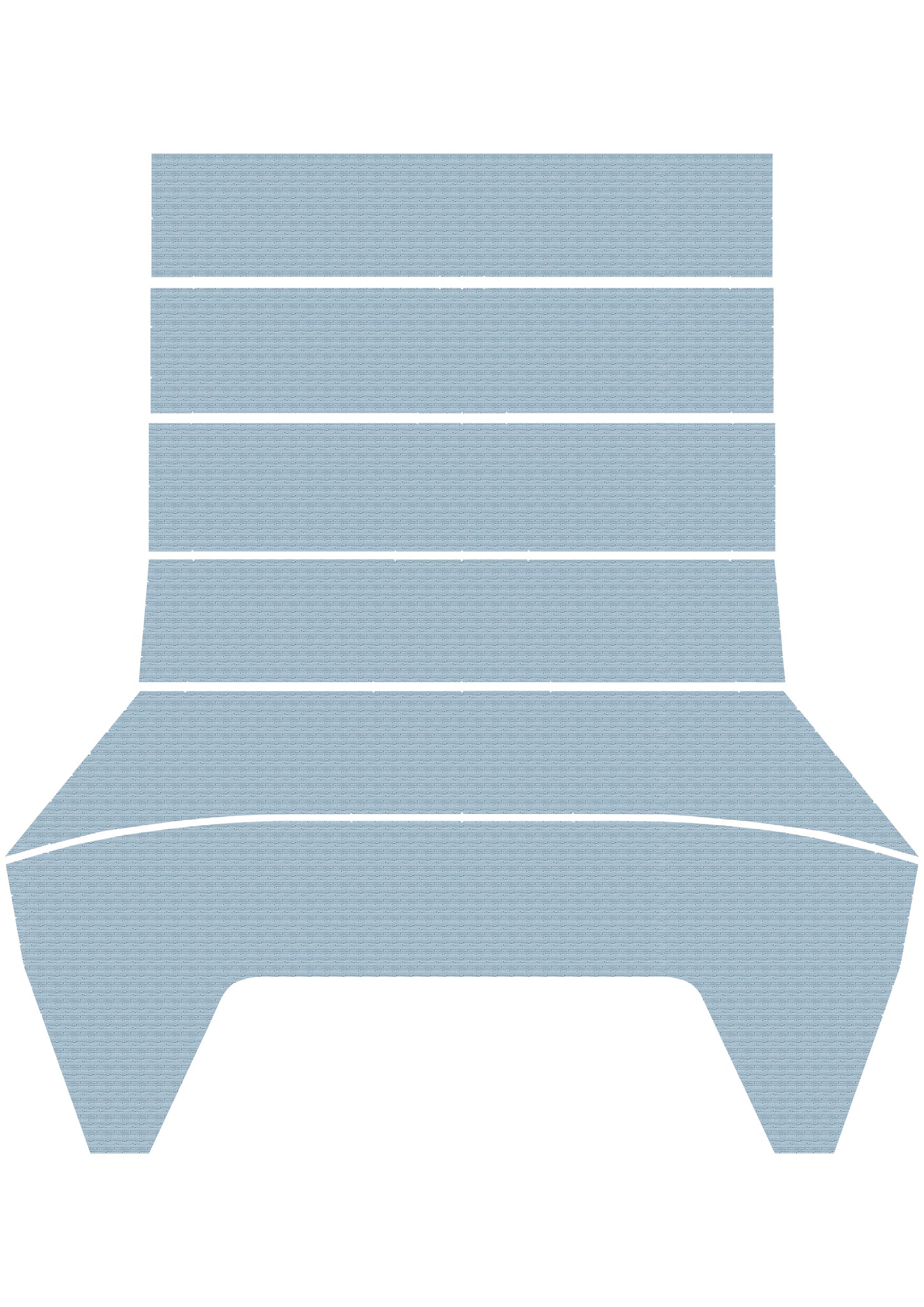 65 VALIANT SIGNET HARDTOP HEADLINER (CROSSHATCH PERFORATED) - LIGHT BLUE