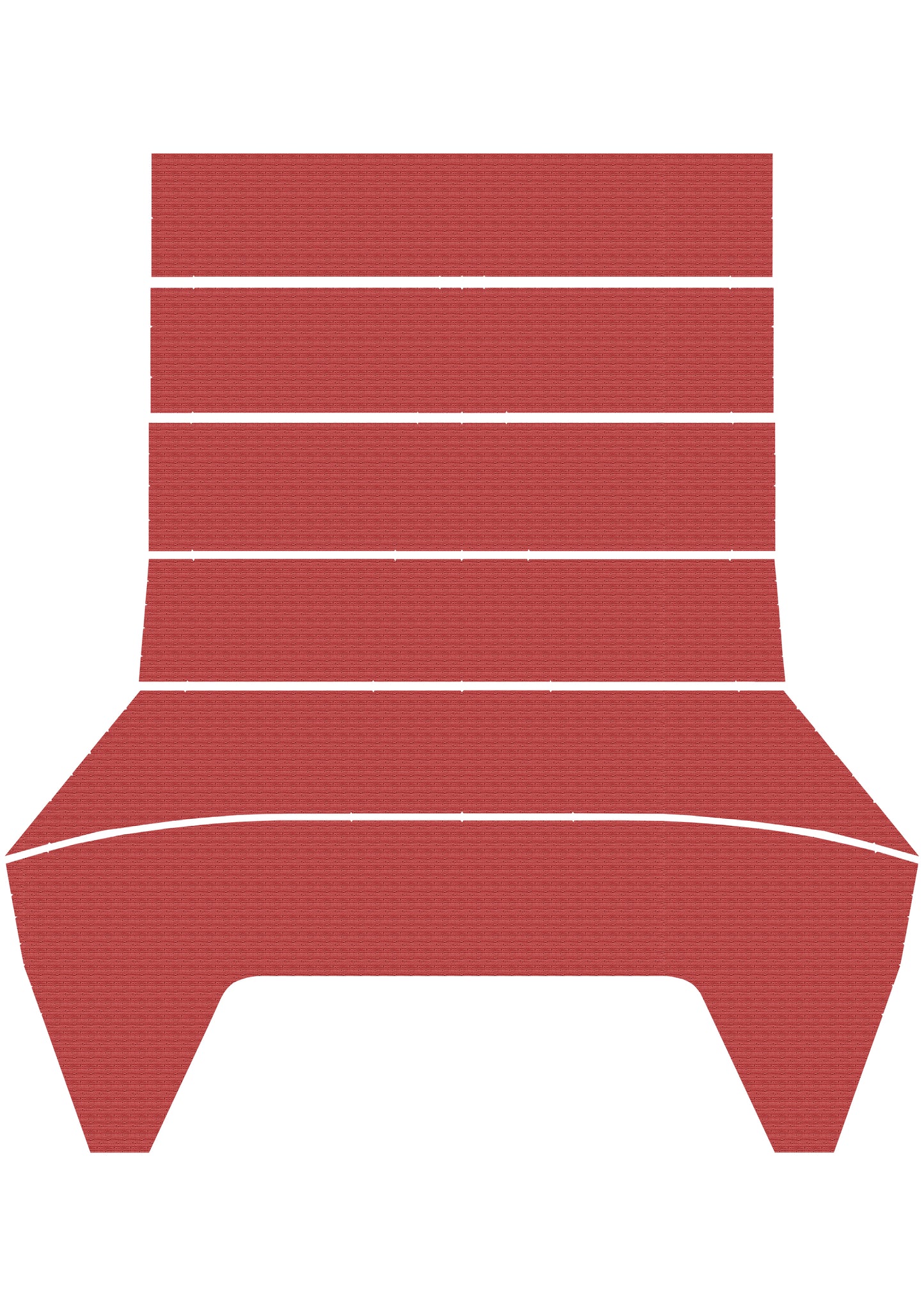 65 VALIANT SIGNET HARDTOP HEADLINER (CROSSHATCH PERFORATED) - RED