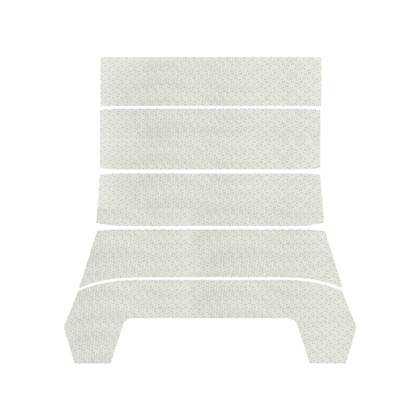 66 POLARA/FURY/SPORT FURY HTP '4-BOW' HEADLINER (WEYMOUTH PERFORATED) - WHITE