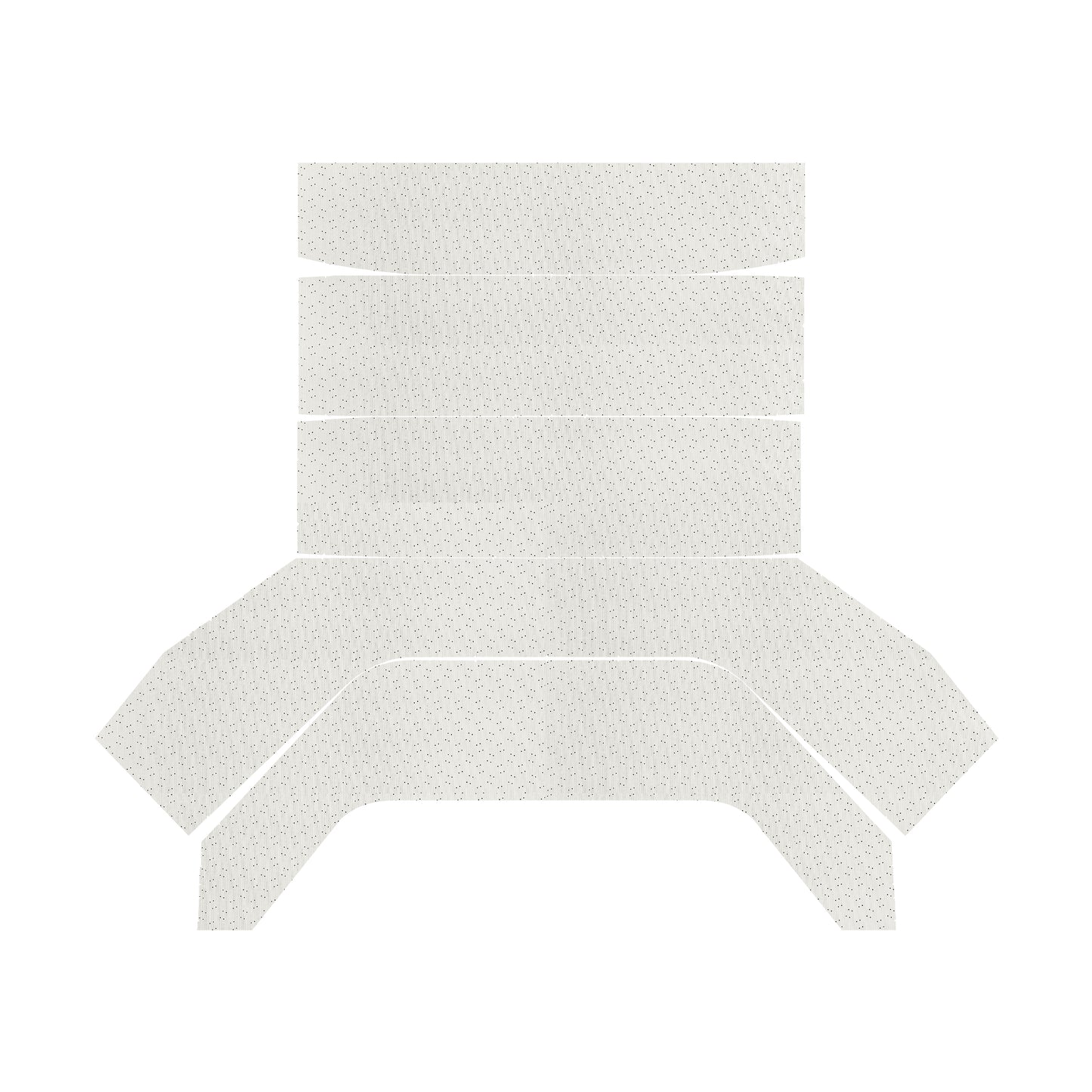 66-67 CORONET/BELVEDERE 2DR/4DR SEDAN '4-BOW' HEADLINER (WEYMOUTH PERFORATED) - WHITE