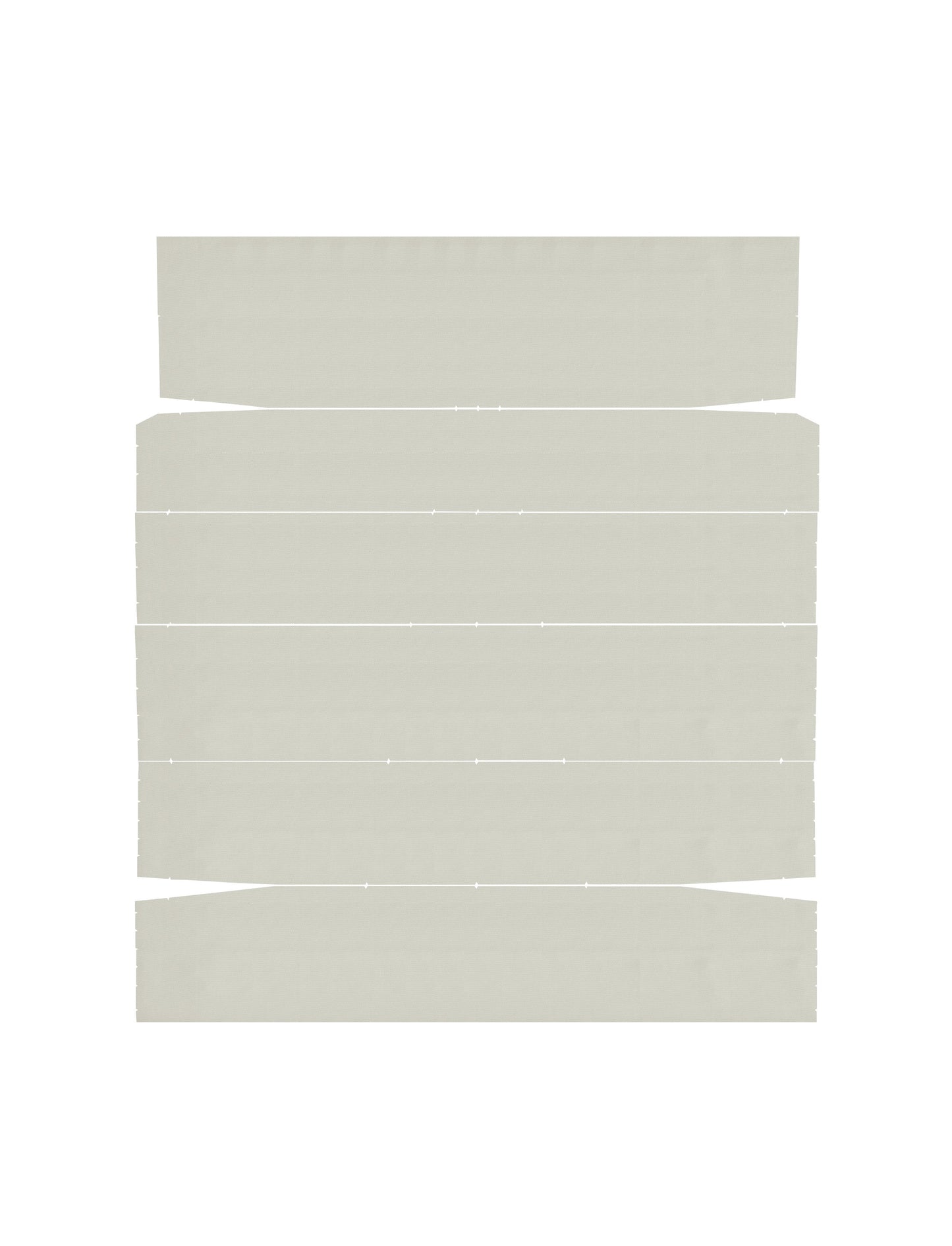 66-67 TEMPEST CUSTOM "2ND DESIGN" HARDTOP HEADLINER (TIER) - WHITE