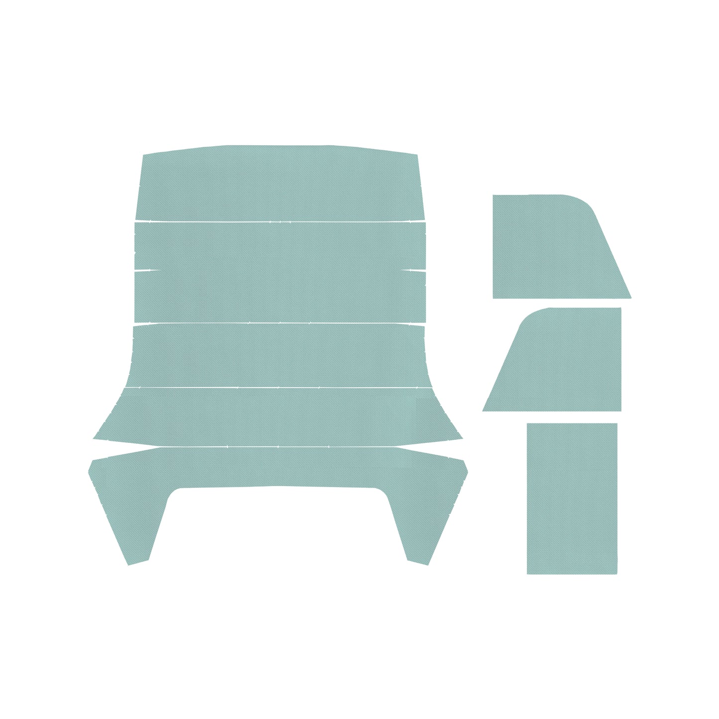 66-67 TEMPEST "2ND DESIGN" HARDTOP HEADLINER (BASKETWEAVE) - AQUA