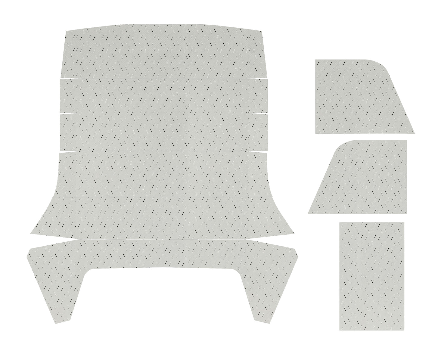 66 GTO/LEMANS "EARLY PRODUCTION - 1ST DESIGN" HEADLINER (FINE DIAMOND PERFORATED) - WHITE