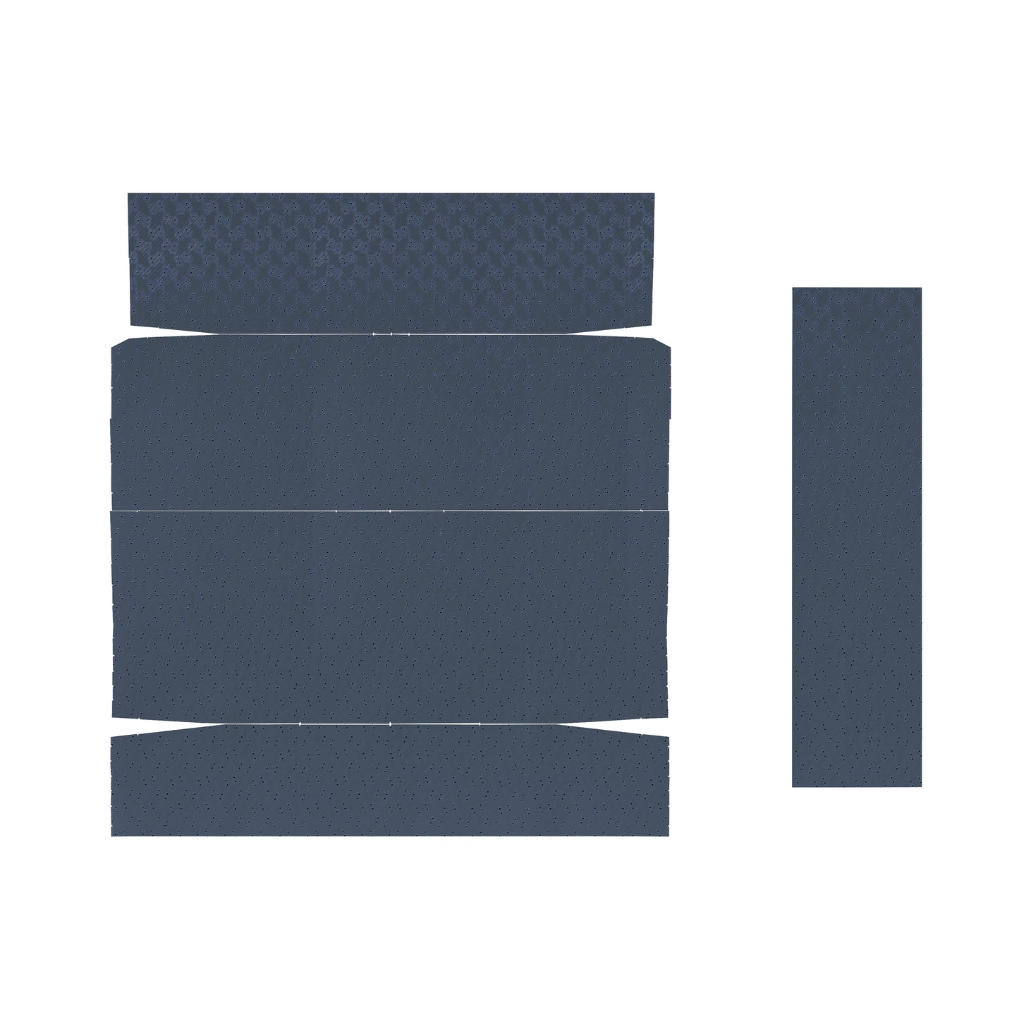 66-67 GTO/LEMANS "2ND DESIGN" HARDTOP HEADLINER (FINE DIAMOND PERFORATED) - BLUE