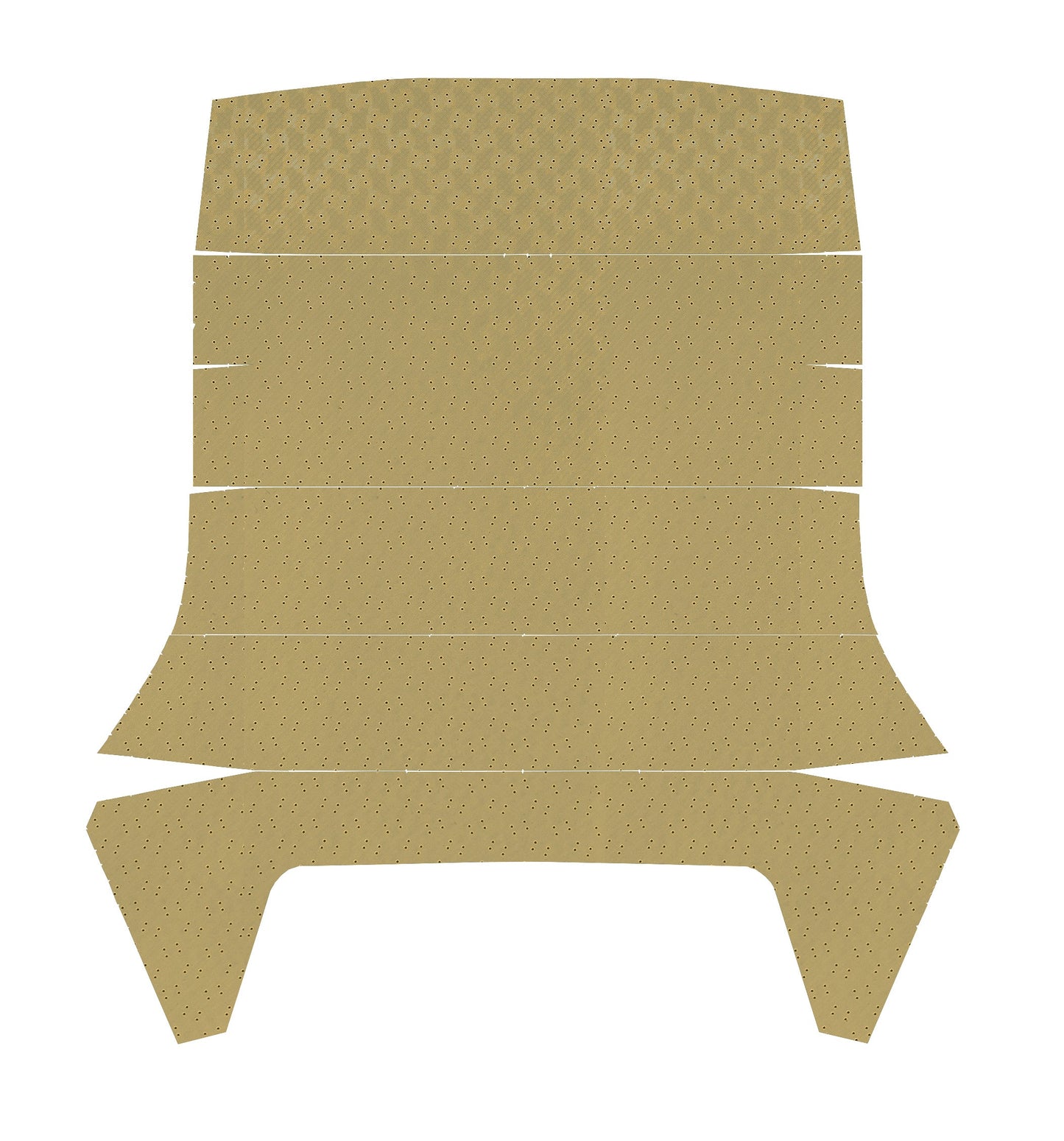 66 GTO/LEMANS "EARLY PRODUCTION - 1ST DESIGN" HEADLINER (FINE DIAMOND PERFORATED) - GOLD