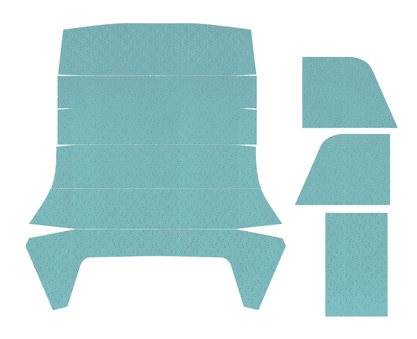 66 GTO/LEMANS "EARLY PRODUCTION - 1ST DESIGN" HEADLINER (FINE DIAMOND PERFORATED) - TURQUOISE