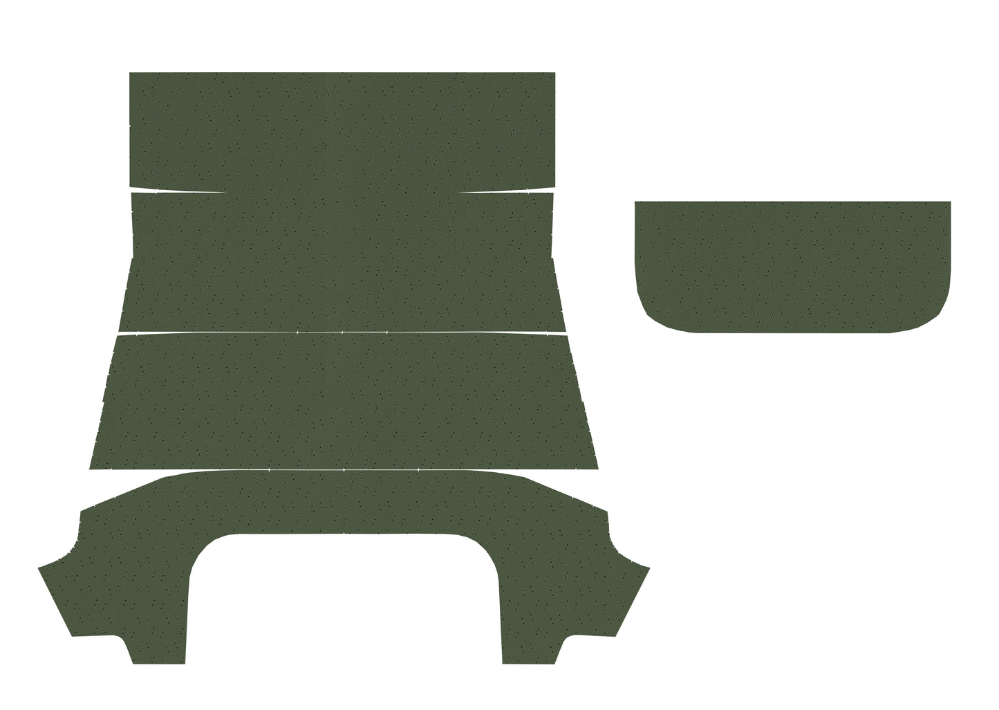67-69 BARRACUDA HARDTOP HEADLINER (FINE PEMBROOK PERFORATED) - GREEN