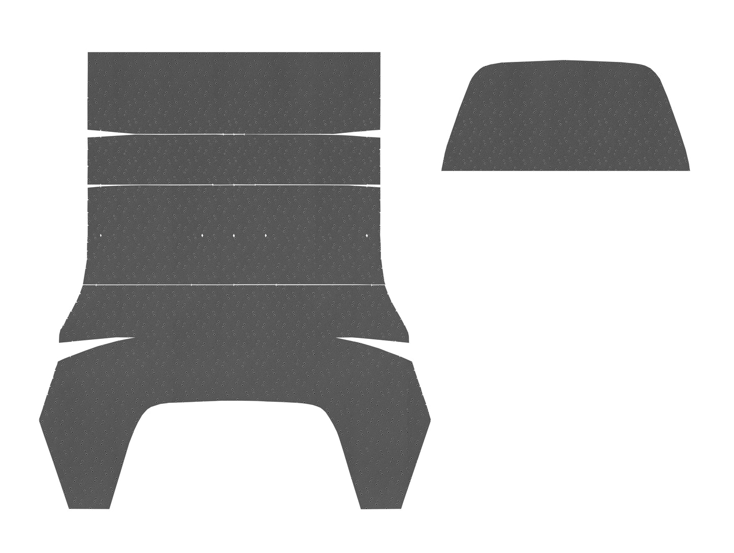 67-72 DART/SCAMP HARDTOP HEADLINER (FINE PEMBROOK PERFORATED) - BLACK