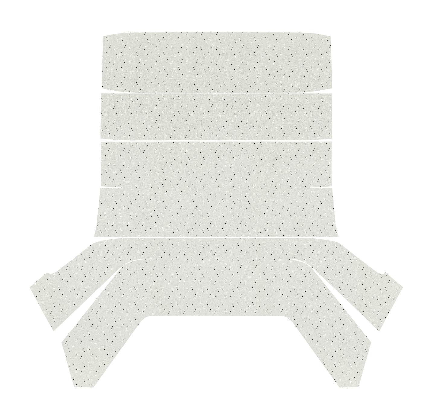 67-72 DART 2DR/4DR SEDAN HEADLINER (FINE PEMBROOK PERFORATED) - WHITE