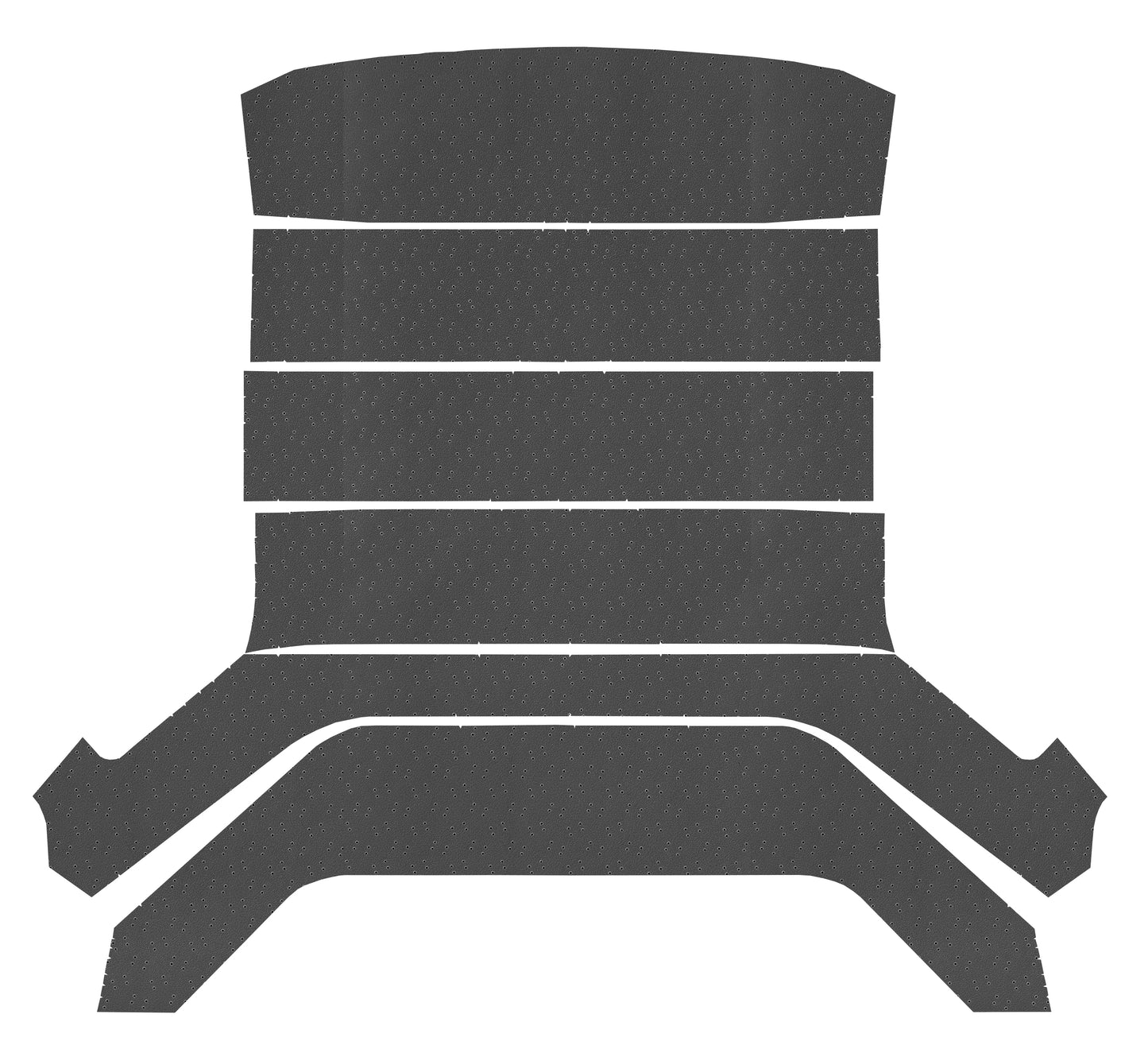 67-69 VALIANT/SIGNET 2DR/4DR SEDAN HEADLINER (FINE PEMBROOK PERFORATED) - BLACK