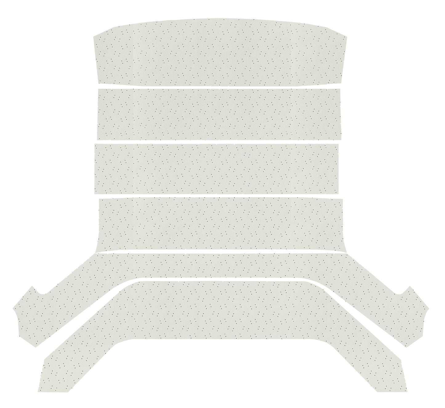 67-69 VALIANT/SIGNET 2DR/4DR SEDAN HEADLINER (FINE PEMBROOK PERFORATED) - WHITE