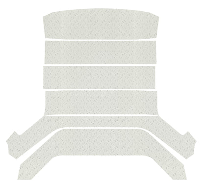 67-69 VALIANT/SIGNET 2DR/4DR SEDAN HEADLINER (FINE PEMBROOK PERFORATED) - WHITE