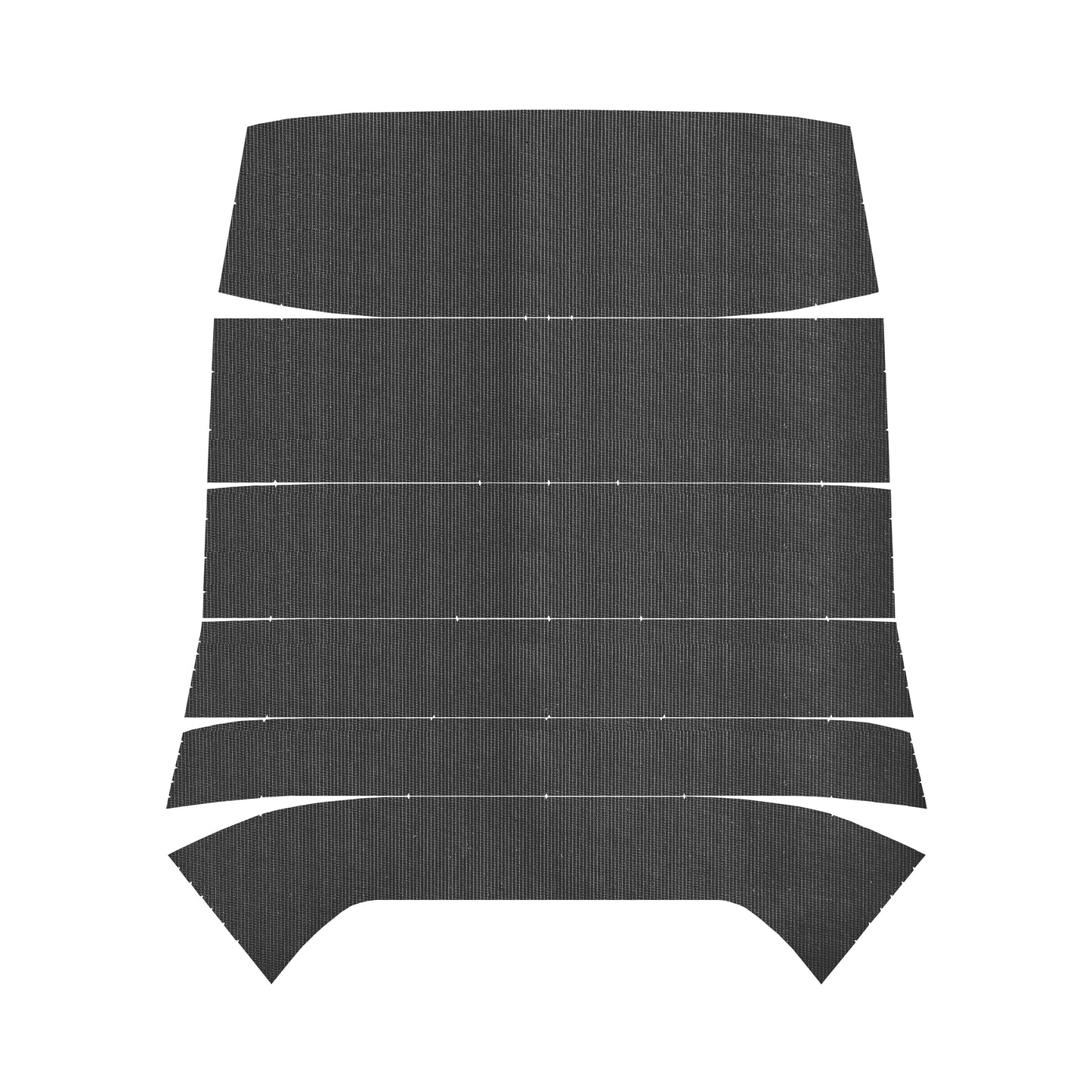 68 TEMPEST CUSTOM HARDTOP '5-BOW' HEADLINER (RIBBED) - BLACK