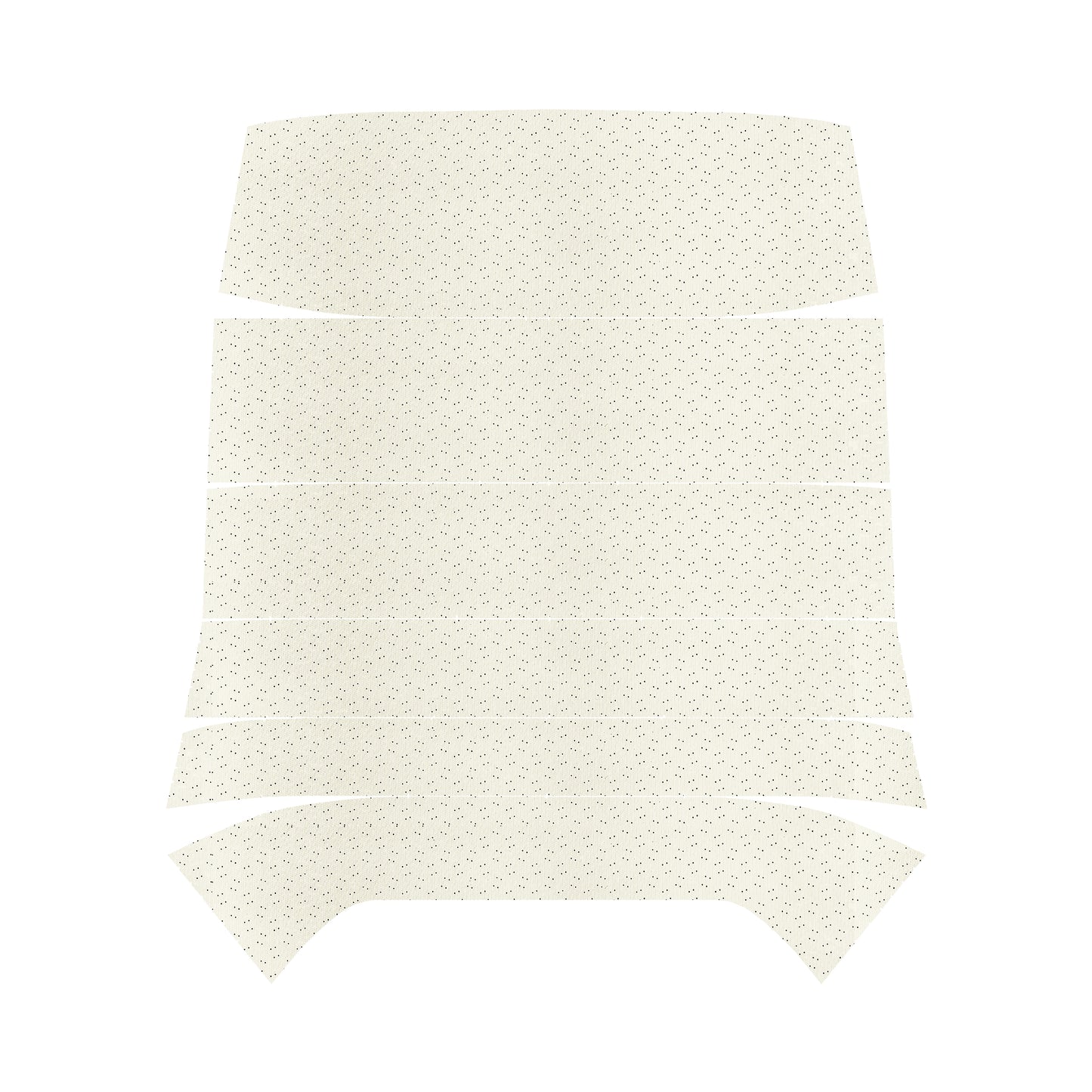 68 GTO/LEMANS HARDTOP '5-BOW' HEADLINER (WEYMOUTH PERFORATED) - WHITE