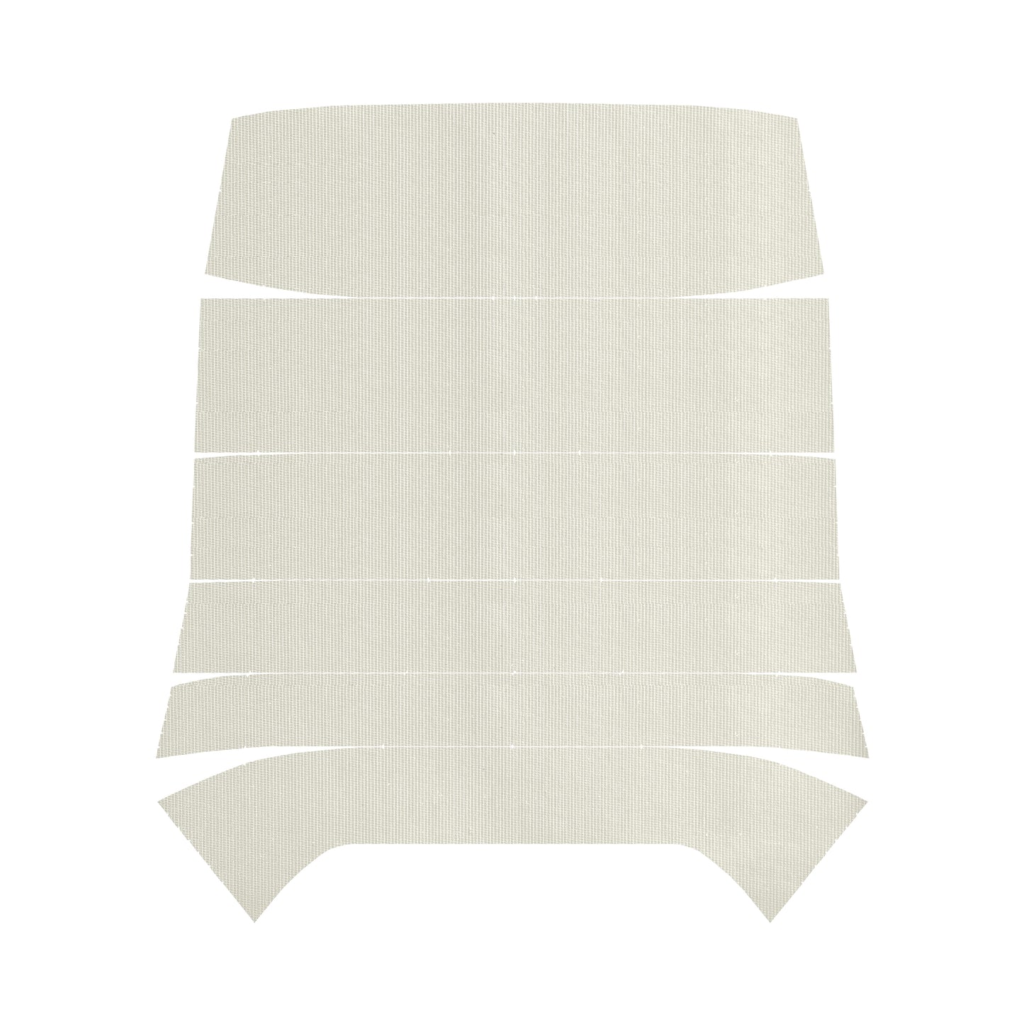 68 TEMPEST CUSTOM HARDTOP '5-BOW' HEADLINER (RIBBED) - WHITE