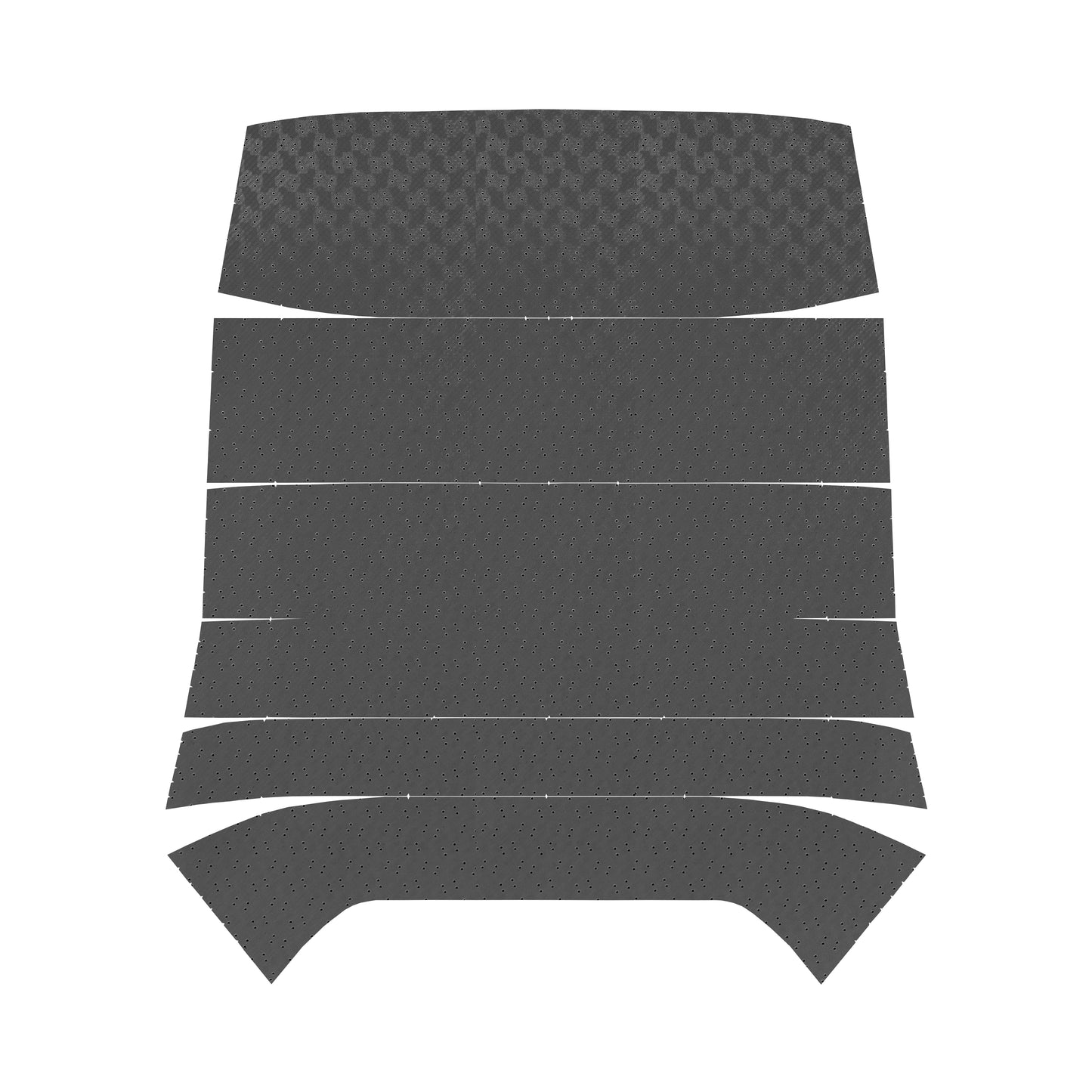 68 GTO/LEMANS HARDTOP '5-BOW' HEADLINER (FINE DIAMOND PERFORATED) - BLACK