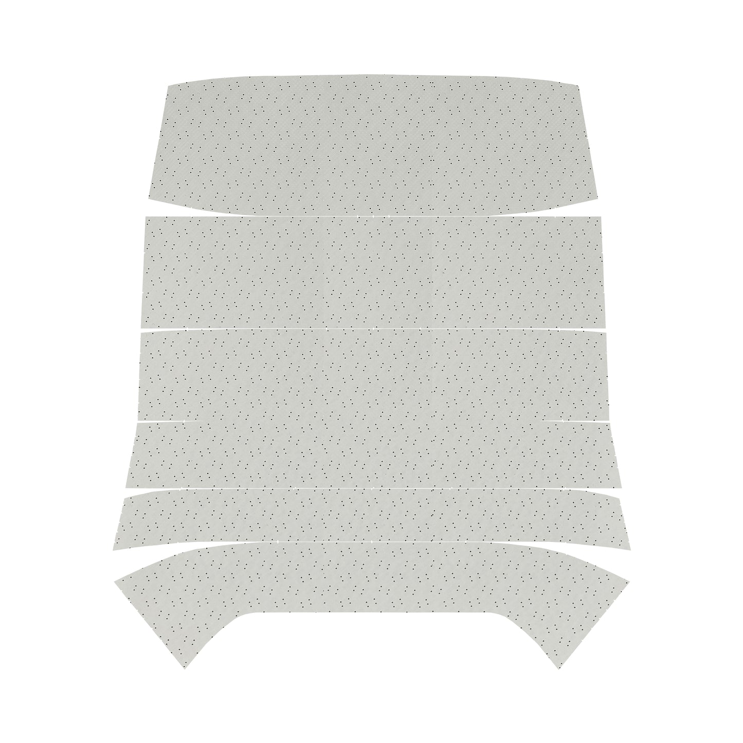 68 GTO/LEMANS HARDTOP '5-BOW' HEADLINER (FINE DIAMOND PERFORATED) - WHITE