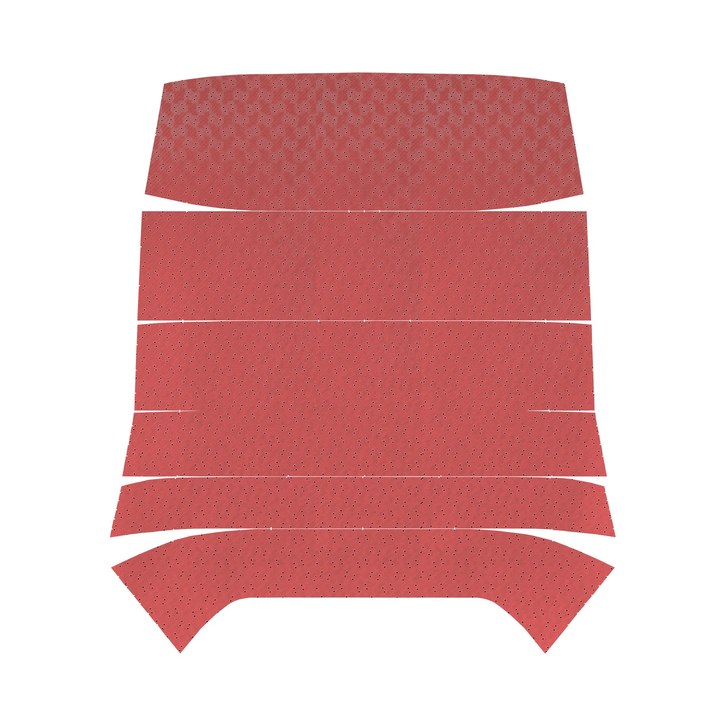 68 GTO/LEMANS HARDTOP '5-BOW' HEADLINER (FINE DIAMOND PERFORATED) - RED