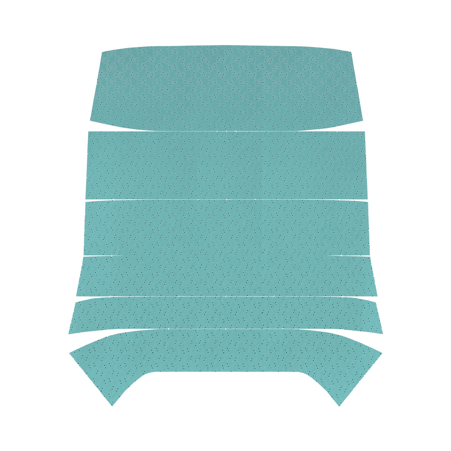 68 GTO/LEMANS HARDTOP '5-BOW' HEADLINER (FINE DIAMOND PERFORATED) - TURQUOISE