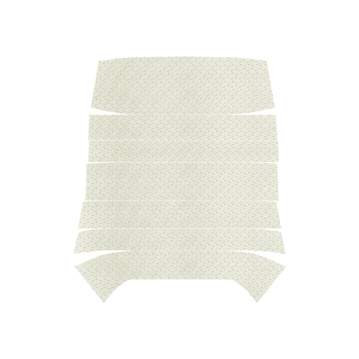 68 GTO/LEMANS HARDTOP '6-BOW' HEADLINER (WEYMOUTH PERFORATED) - WHITE
