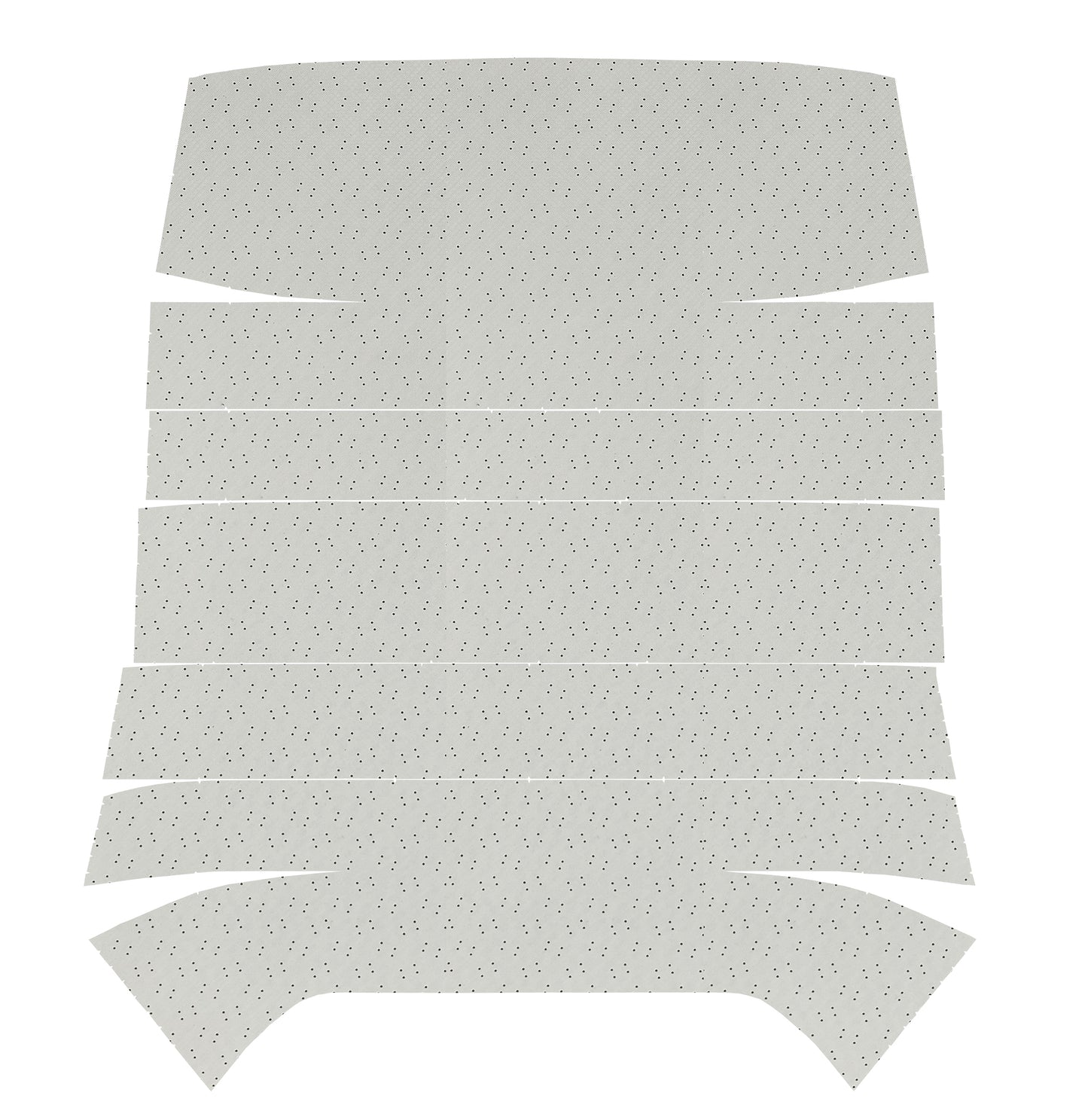 68 GTO/LEMANS HARDTOP '6-BOW' HEADLINER (FINE DIAMOND PERFORATED) - WHITE
