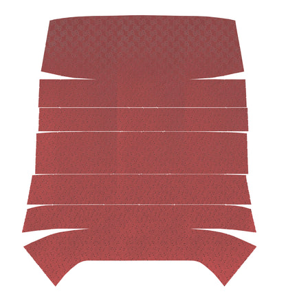 68 GTO/LEMANS HARDTOP '6-BOW' HEADLINER (FINE DIAMOND PERFORATED) - RED