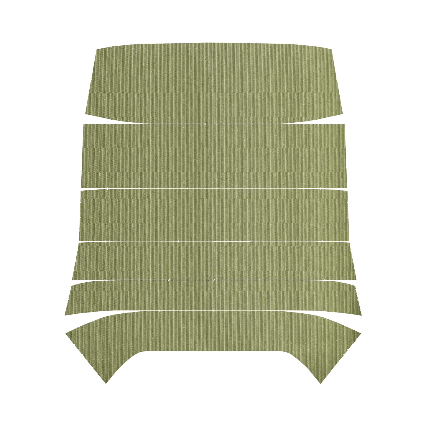 68 CHEVELLE/MALIBU HARDTOP '5-BOW' HEADLINER (RIBBED) - WILLOW GOLD