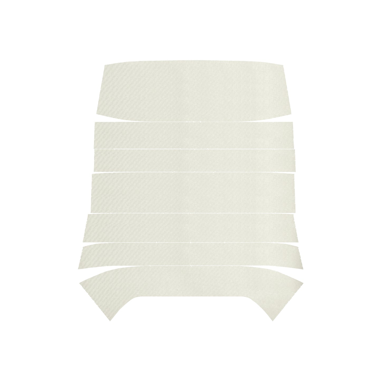 68 CHEVELLE/MALIBU HARDTOP '6-BOW' HEADLINER (RIBBED) - WHITE