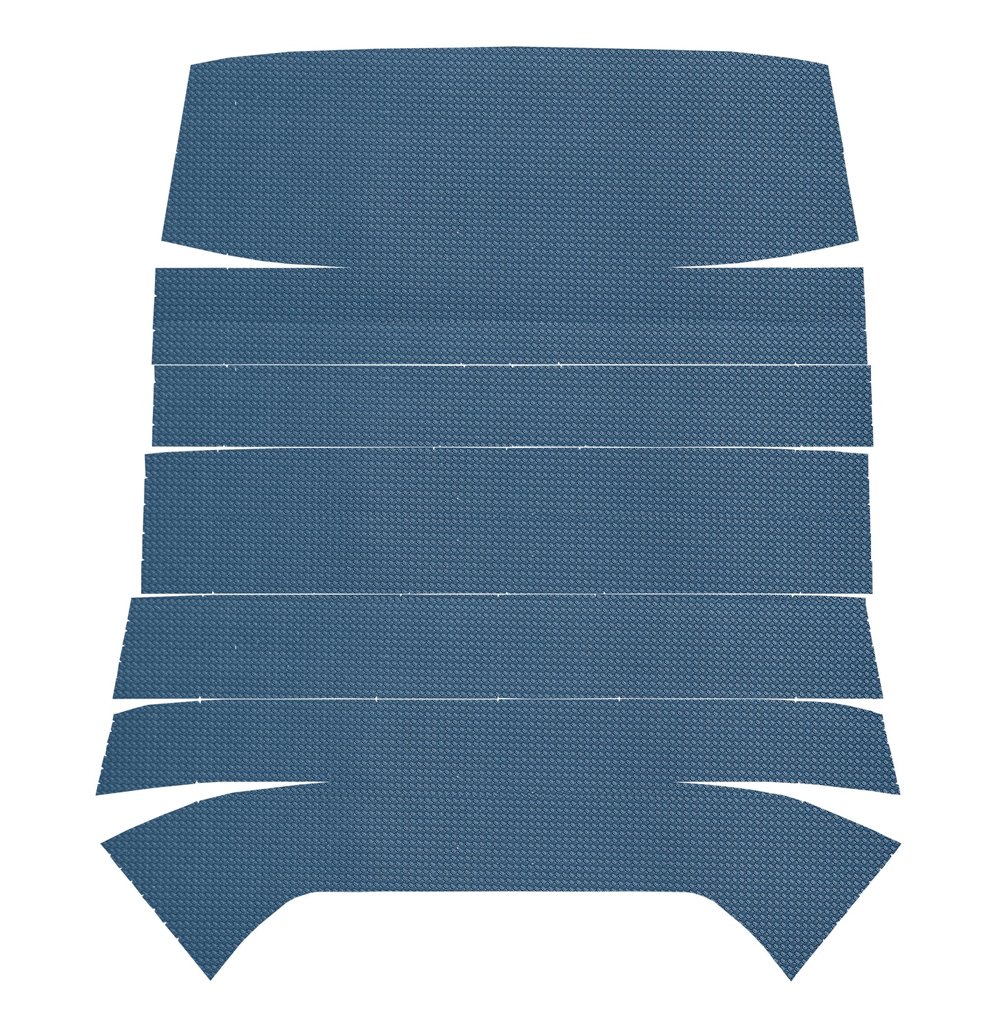 68 F-85/CUTLASS/442 HOLIDAY COUPE '6-BOW' HEADLINER (BASKETWEAVE) - MEDIUM BLUE