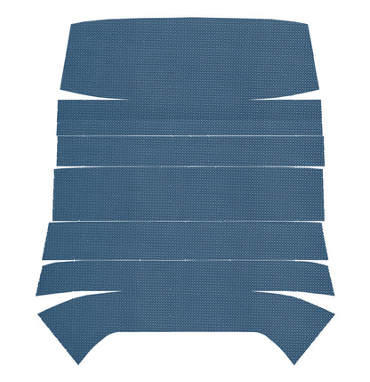 68 F-85/CUTLASS/442 HOLIDAY COUPE '6-BOW' HEADLINER (BASKETWEAVE) - MEDIUM BLUE