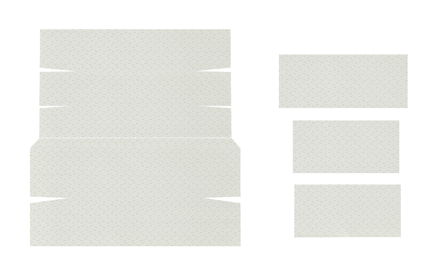 70-71 BARRACUDA HARDTOP '5-BOW' HEADLINER (FINE PEMBROOK PERFORATED) - WHITE