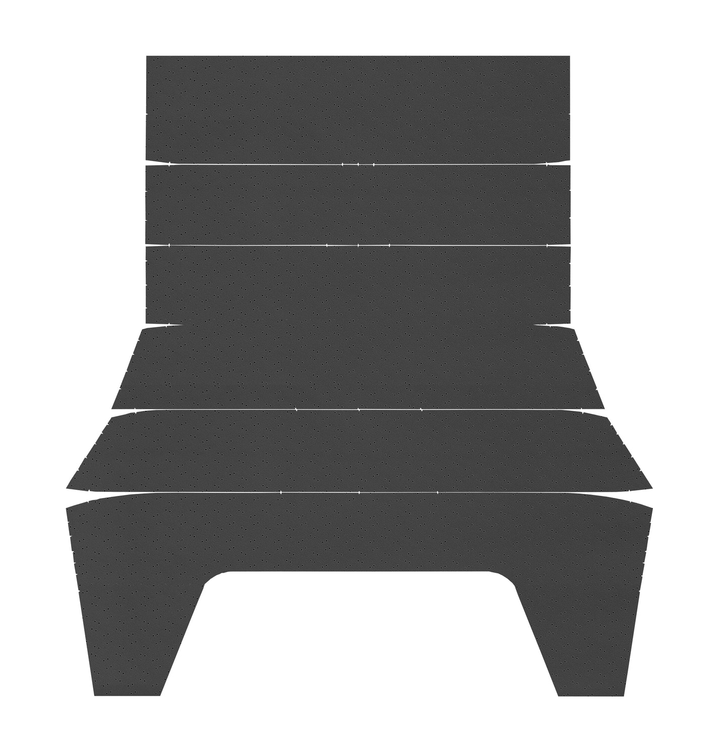 70-71 CHALLENGER HARDTOP '5-BOW' HEADLINER (FINE PEMBROOK PERFORATED) - BLACK