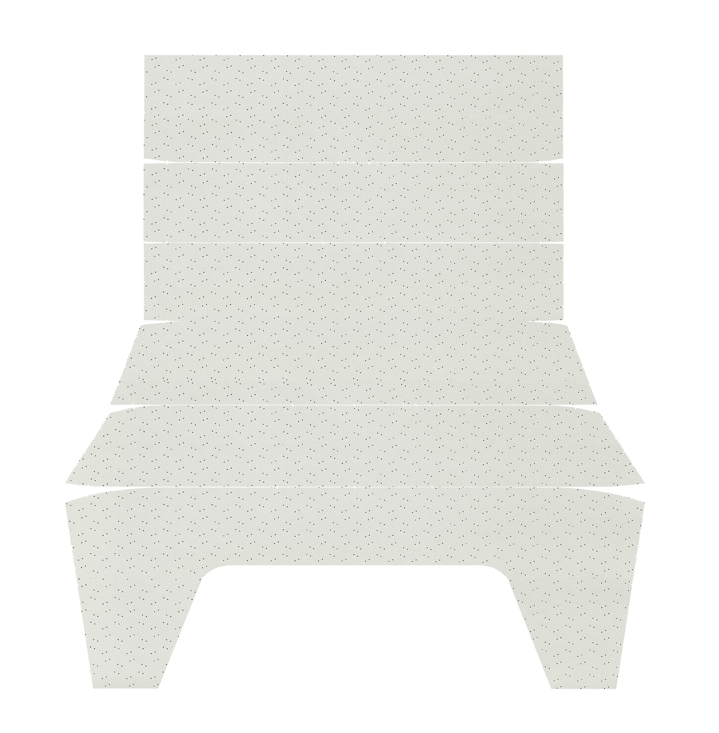 70-71 CHALLENGER HARDTOP '5-BOW' HEADLINER (FINE PEMBROOK PERFORATED) - WHITE
