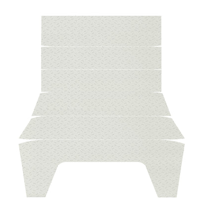 70-71 CHALLENGER HARDTOP '5-BOW' HEADLINER (FINE PEMBROOK PERFORATED) - WHITE