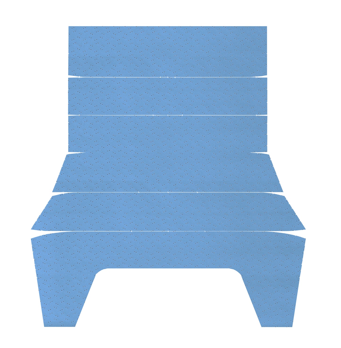 70-71 CHALLENGER HARDTOP '5-BOW' HEADLINER (FINE PEMBROOK PERFORATED) - BRIGHT BLUE