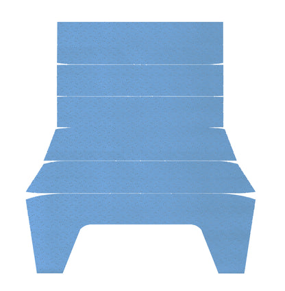 70-71 CHALLENGER HARDTOP '5-BOW' HEADLINER (FINE PEMBROOK PERFORATED) - BRIGHT BLUE
